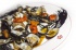 Black spaghetti with clams and squid