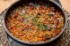 Vegetable paella, vegetables and truffle oil